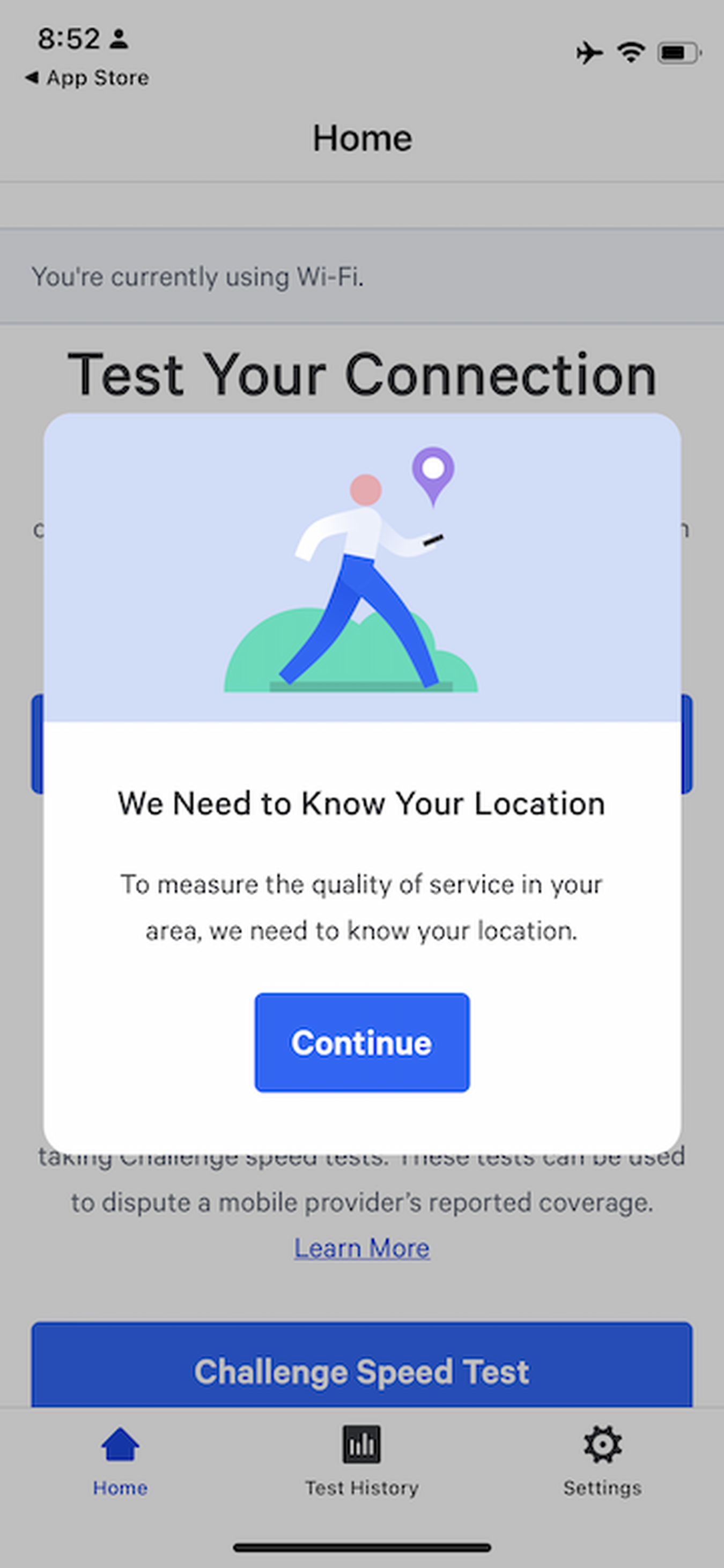 Your location is needed to report where cell service is bad